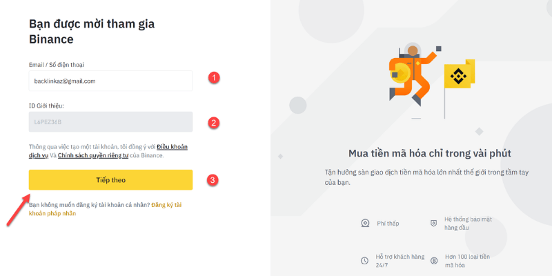 Hướng Dẫn Đăng Ký Tài Khoản Binance Từ A Đến Z