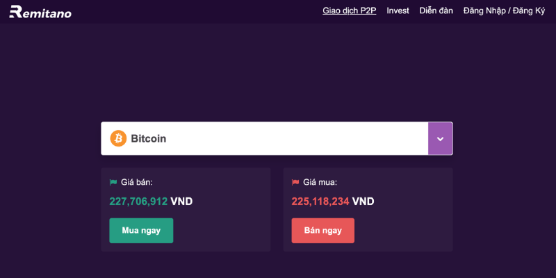 Mua Bitcoin trên Remitano Hướng dẫn từng bước
